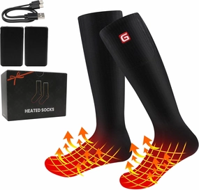 Heated Socks for Men Women,3.7V 4000mAh Battery Powered Cold Weather Rechargeable Electric Socks,Warm Electric Socks Outdoor Riding Camping Hiking Motorcycle Skiing Warm Winter Socks