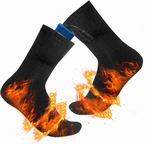 Heated Socks for Men Women, 4000mAH Rechargeable Socks Washable, Winter Cold Weather Warm Sock for Outdoors Hunting Fishing Camping Hiking Skiing Foot Warmers