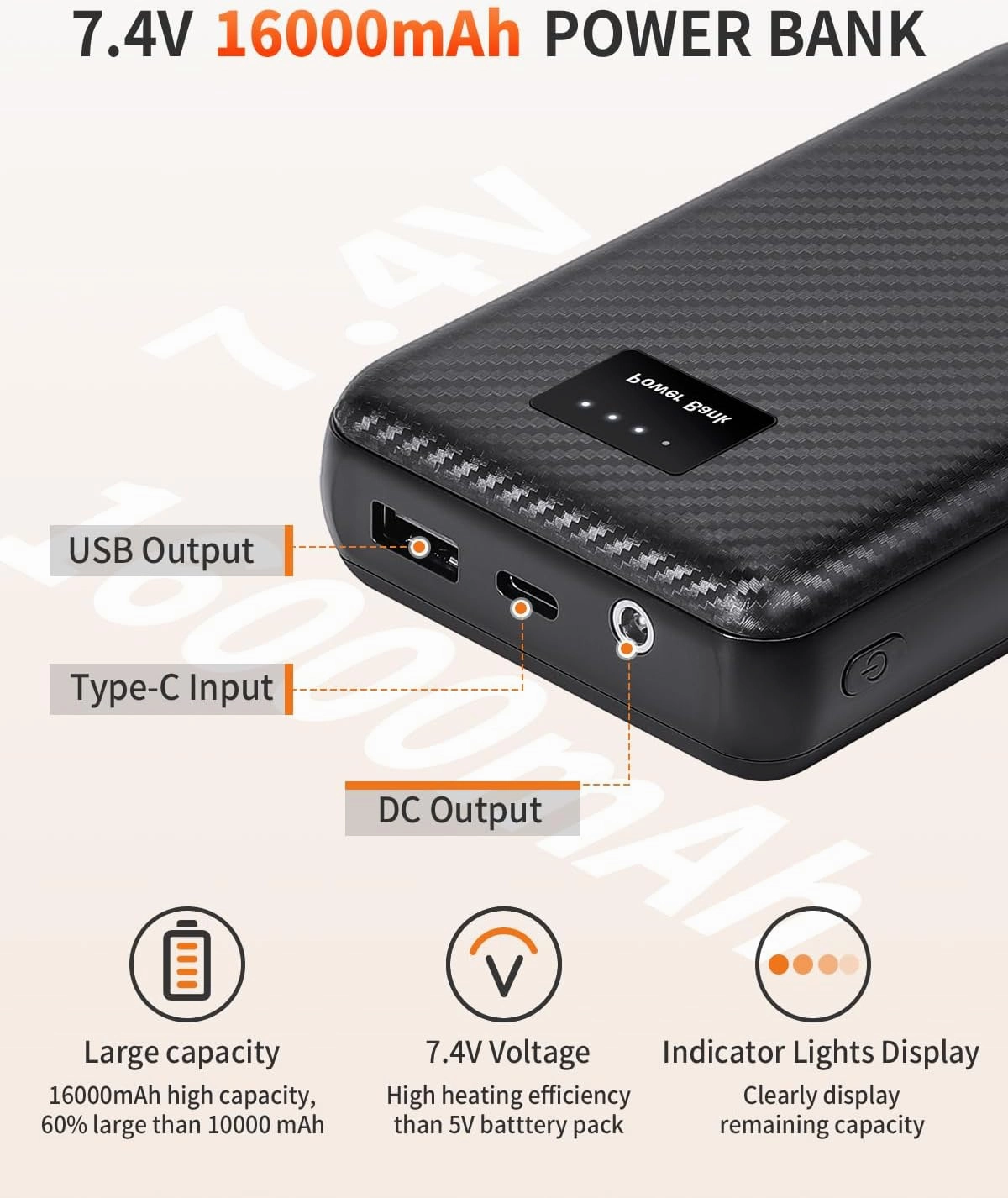 Heated Vest for Men Women with 16000mAh 7.4V Battery Pack Included, Smart Electric Heating Vest, Heated Jacket