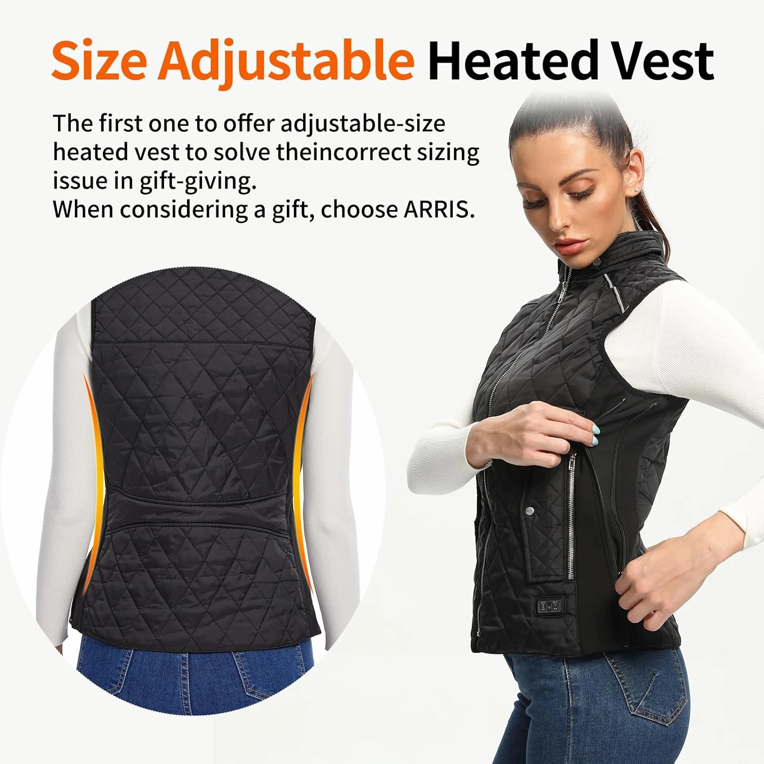 Heated Vest Women Rechargeable with Battery Pack included Slim fit Electric heated coat，Women‘s Heated Vests