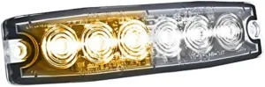 HELLA H22895051 MST6 Mini LED Lighthead, 12/24 V, 23 Flashing Patterns, Amber/White