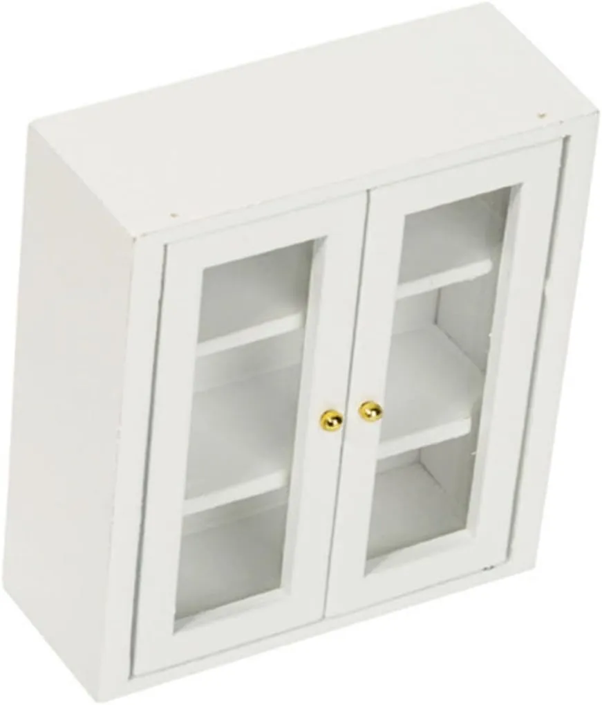 HEMOTON 4pcs Scale Micro Landscape Furniture Hanging Cabinet for Dollhouse for Mini Home Decoration