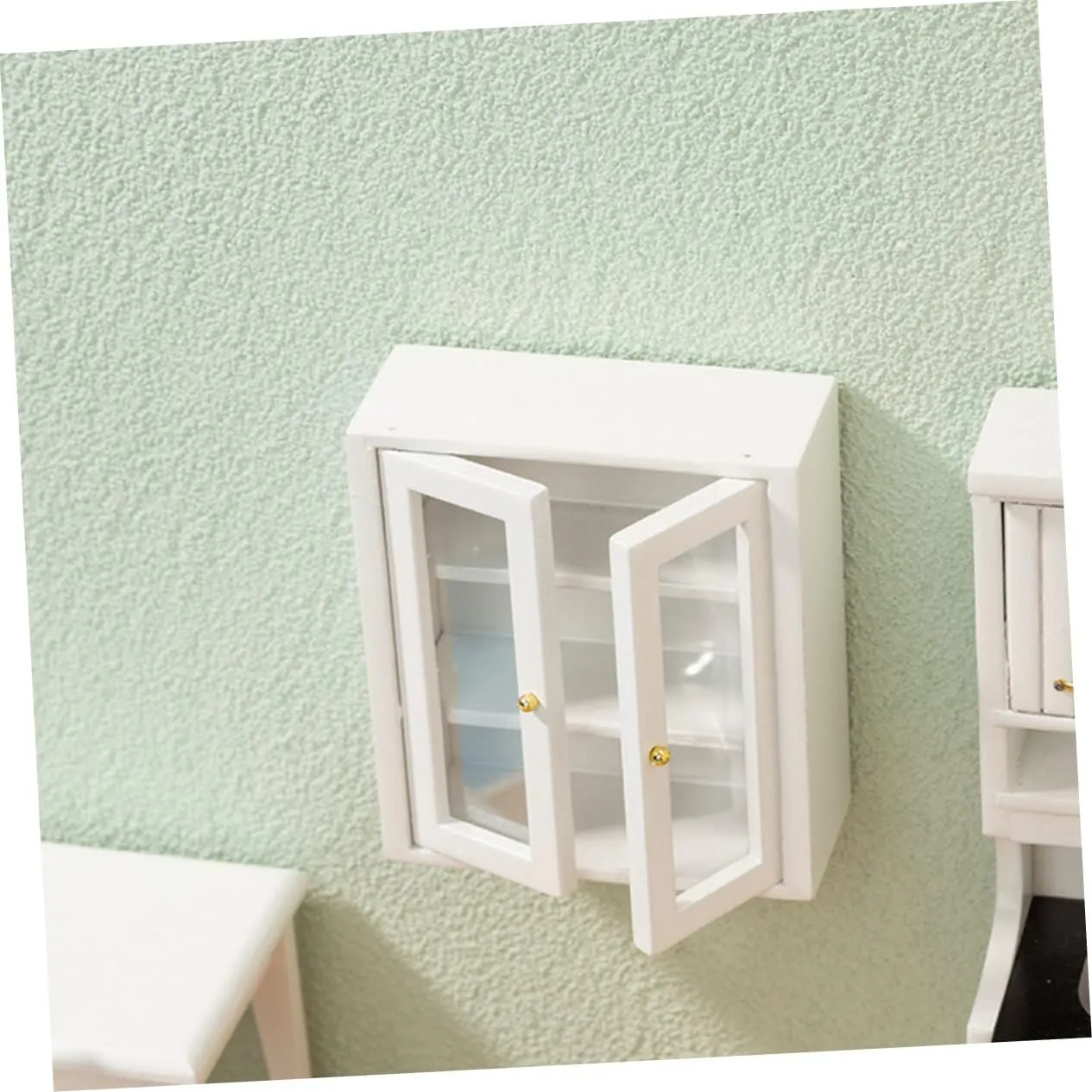HEMOTON 4pcs Scale Micro Landscape Furniture Hanging Cabinet for Dollhouse for Mini Home Decoration