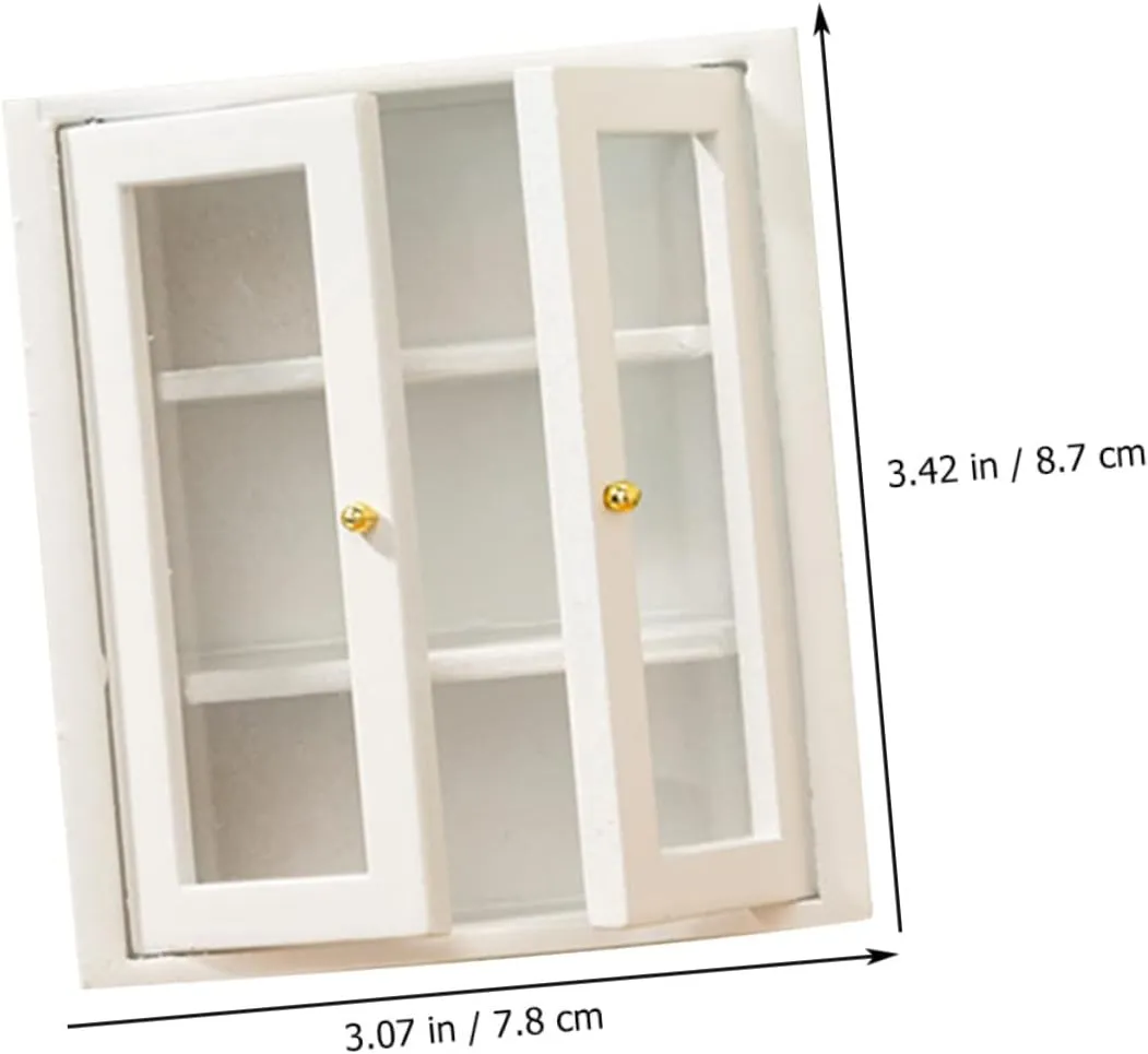 HEMOTON 4pcs Scale Micro Landscape Furniture Hanging Cabinet for Dollhouse for Mini Home Decoration