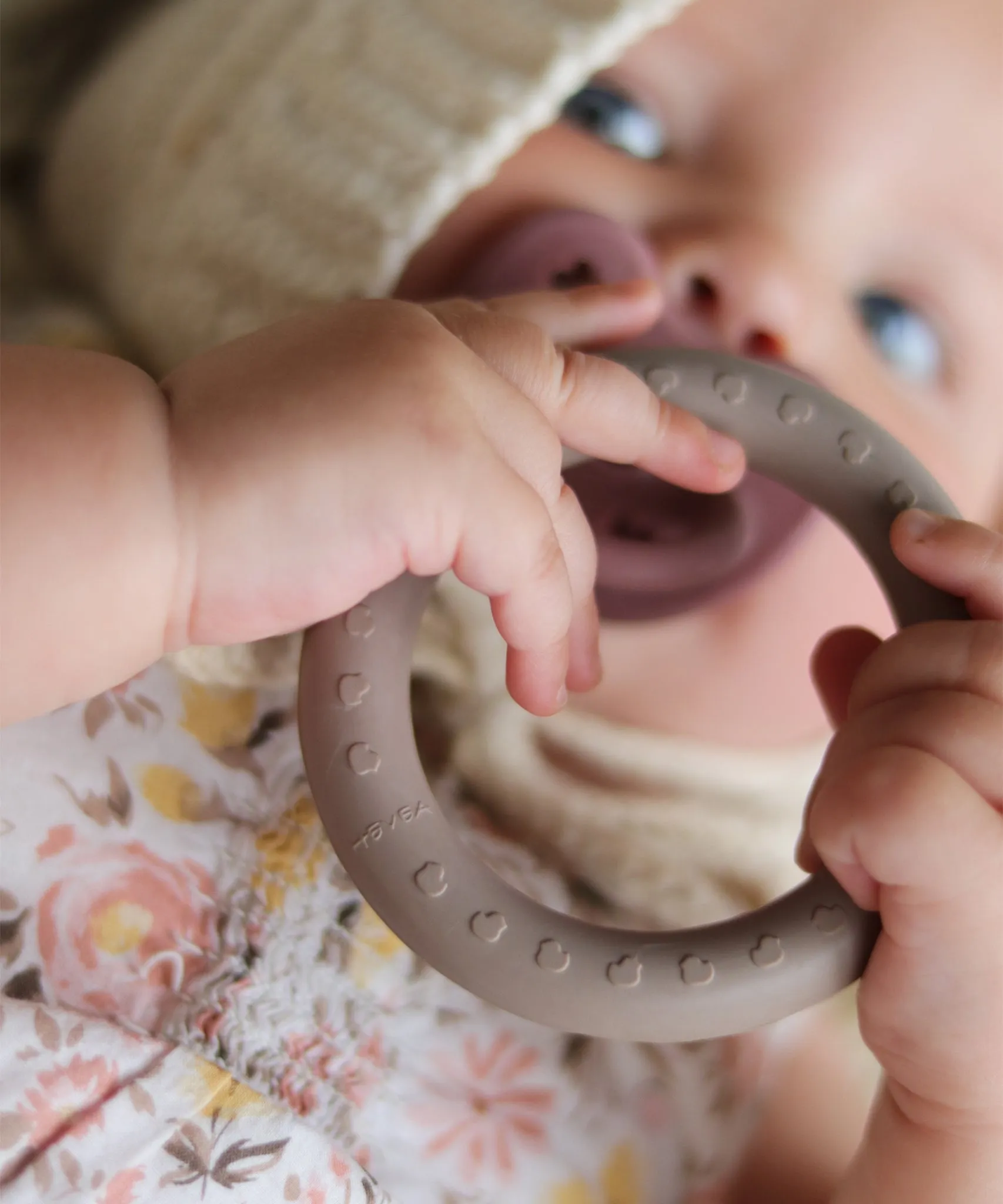 Hevea Natural Rubber Teething Ring Set