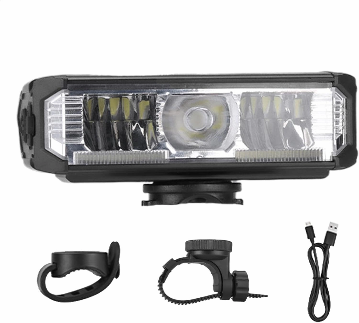 High Lumens Bike Light - 1000 Lumens Powerful Bicycles Front Headlight - Waterproof 7 Modes Rechargeable Sports & Outdoors Accessories for Road, Mountain, Night Riding