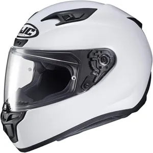 HJC i10 Solid Natural Motorcycle Helmet, DOT Approved (White, Small)