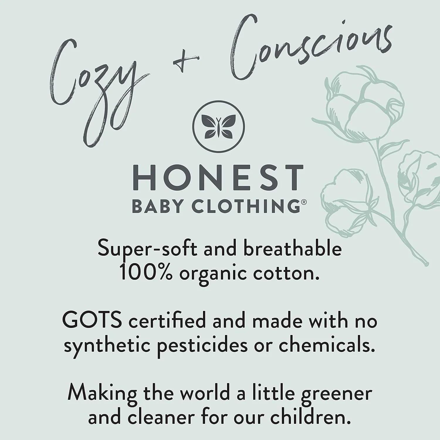 HonestBaby Baby Girls' 5-pack Long Sleeve Bodysuits One-piece 100% Organic Cotton for Infant Baby Girls', Unisex