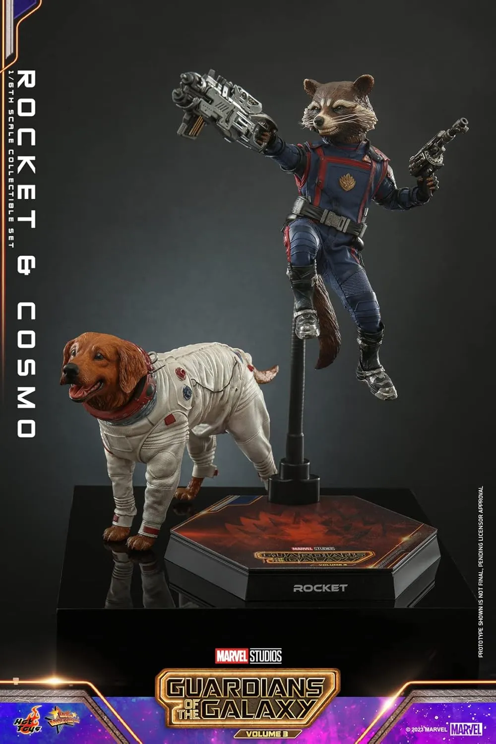 ホットトイズ(Hot Toys) Movie Masterpiece Guardians of The Galaxy: Volume 3 Rocket & Cosmo 1/6 Scale Figure