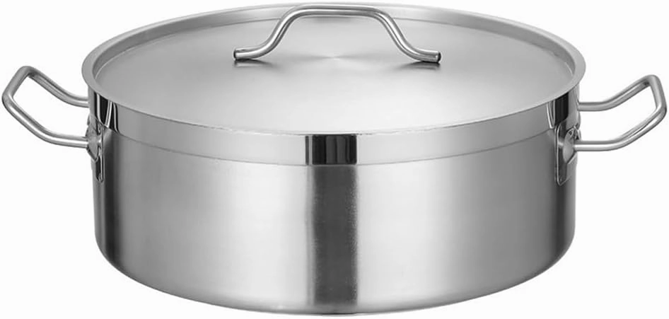 Hot Pot Camping Cooking Hiking Cookware Outdoor Cast Iron Lid Soup(24CM)