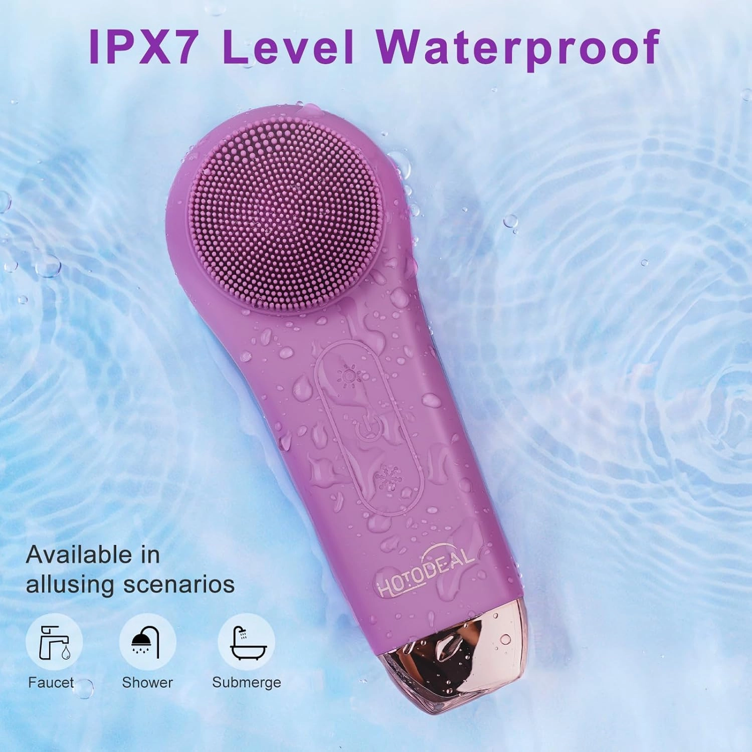 Hotodeal Facial Cleansing Brush Set, Magnetic Rechargeable Face Scrub Brush with Headband Wrist Band Set & Electric Face Foam Maker, Silicone Face Brush for Women & Men