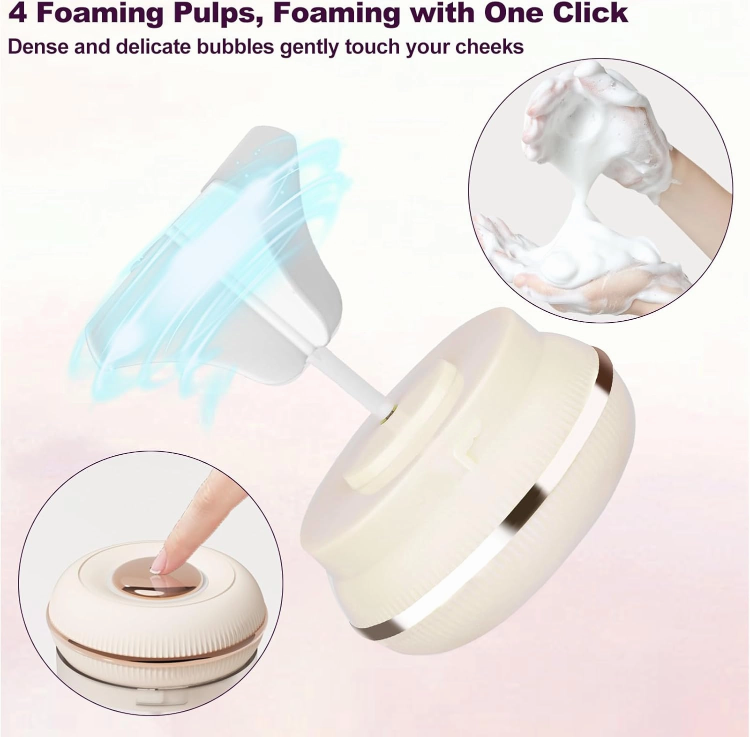 Hotodeal Facial Cleansing Brush Set, Magnetic Rechargeable Face Scrub Brush with Headband Wrist Band Set & Electric Face Foam Maker, Silicone Face Brush for Women & Men