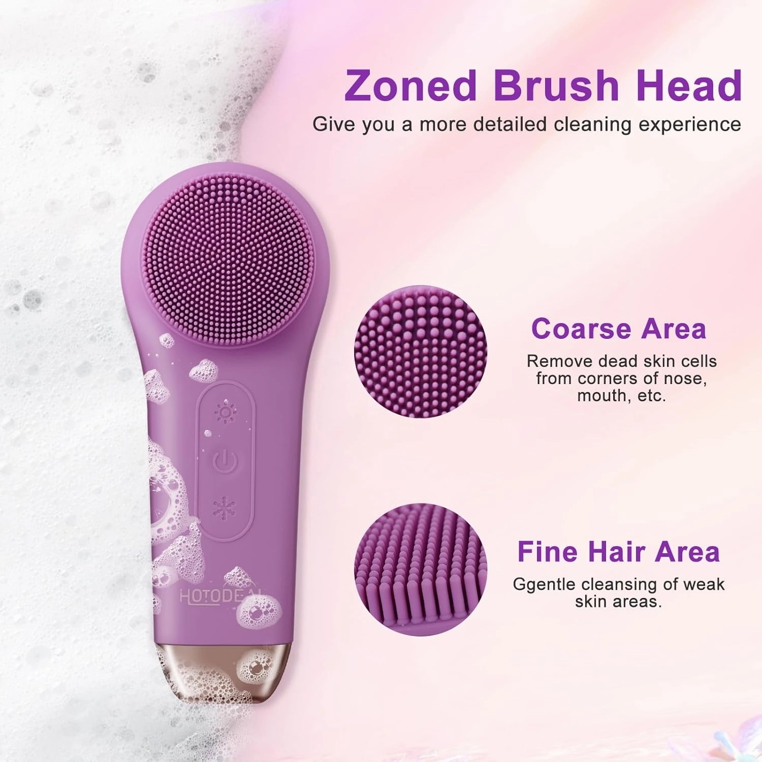 Hotodeal Facial Cleansing Brush Set, Magnetic Rechargeable Face Scrub Brush with Headband Wrist Band Set & Electric Face Foam Maker, Silicone Face Brush for Women & Men