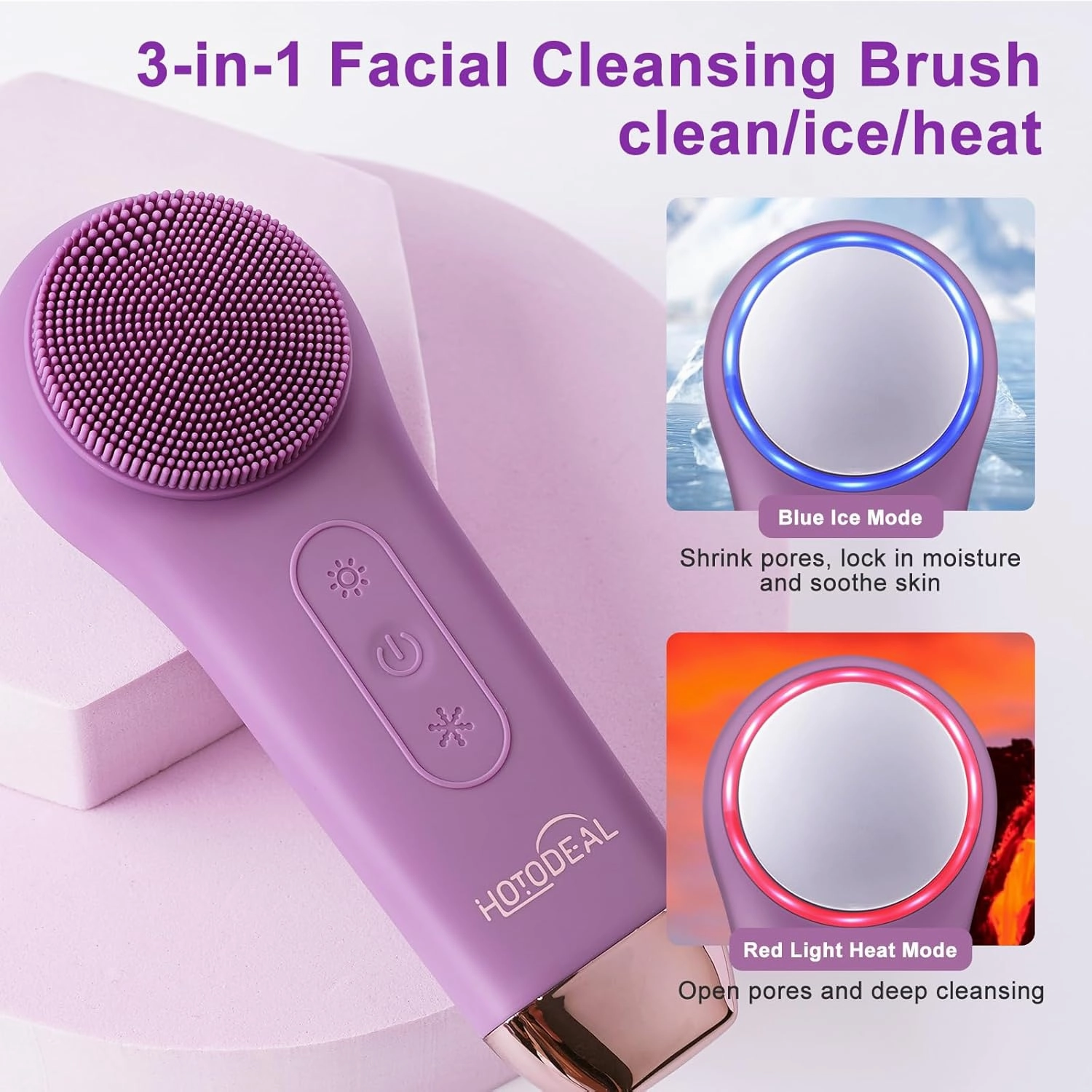 Hotodeal Facial Cleansing Brush Set, Magnetic Rechargeable Face Scrub Brush with Headband Wrist Band Set & Electric Face Foam Maker, Silicone Face Brush for Women & Men