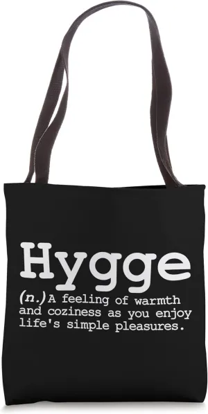 Hygge Funny Word Definition Vocabulary Cozy Nordic Winter Tote Bag