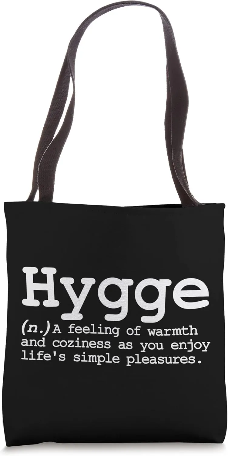 Hygge Funny Word Definition Vocabulary Cozy Nordic Winter Tote Bag