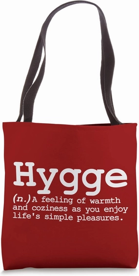 Hygge Funny Word Definition Vocabulary Cozy Nordic Winter Tote Bag
