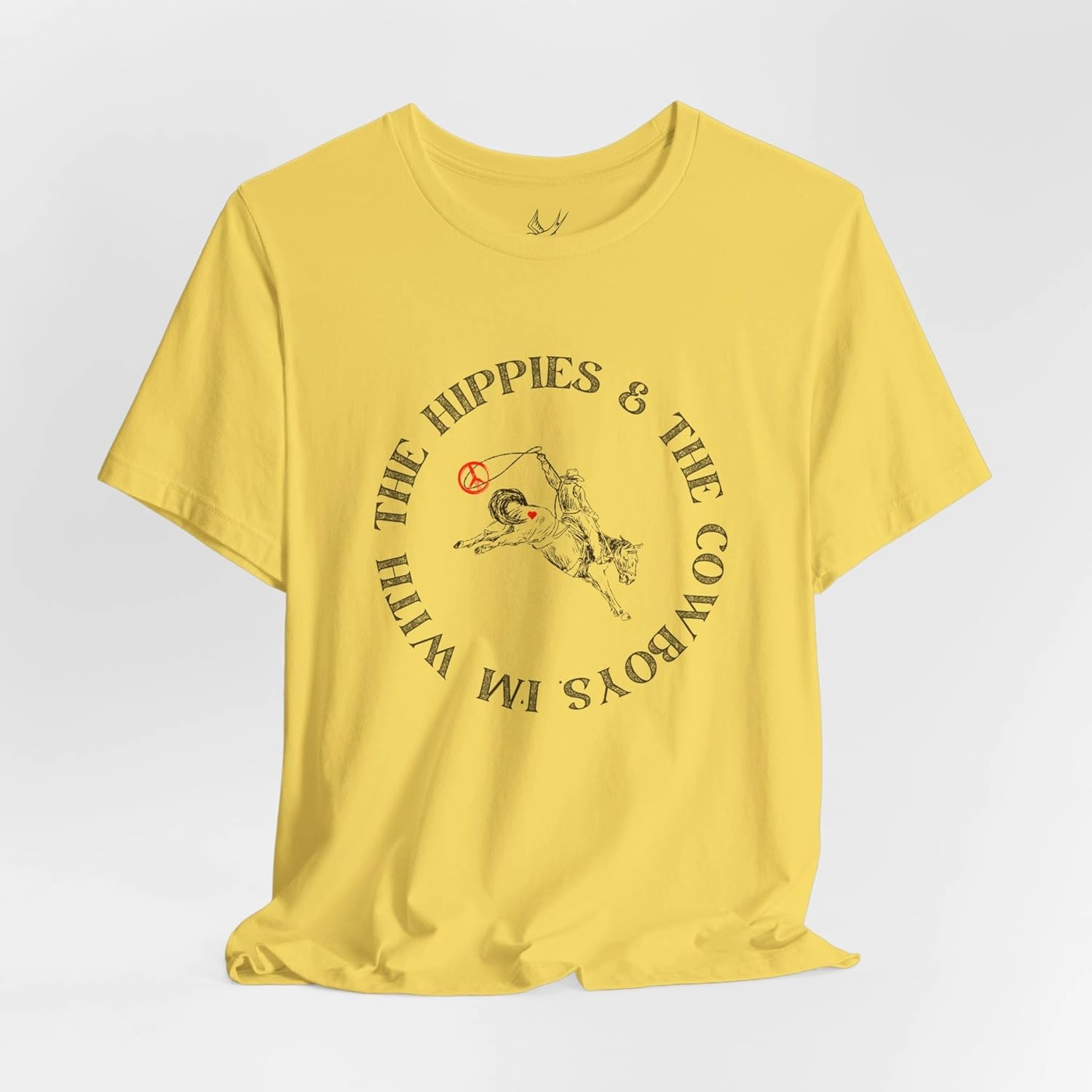 I'm with The Hippies & The Cowboys T-Shirt: Western Country Concert T-Shirt, Hippies & Cowboys Rodeo Tee, All Ages Top