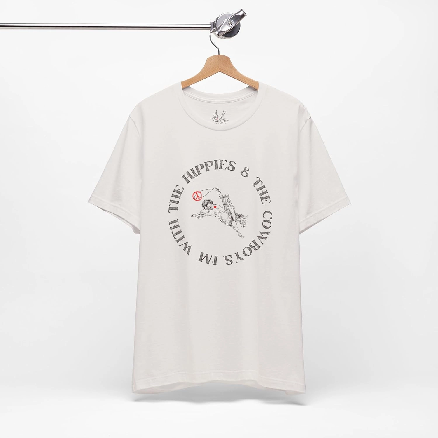 I'm with The Hippies & The Cowboys T-Shirt: Western Country Concert T-Shirt, Hippies & Cowboys Rodeo Tee, All Ages Top