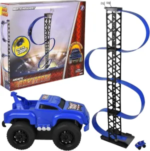 Inertial Magnetic Race Track Toy Set, Magnetic Stunt Racing Game for STEM Learning, Forest & Twelfth Creative Educational Development Play for Kids, Ideal Gift for Children, Playset with 1 Truck