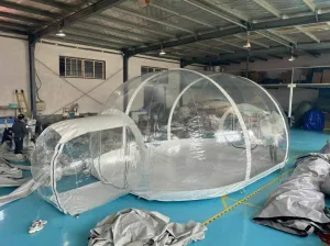Inflatable Clear Eco Dome Camping Tunnel Bubble Tent W/Blower New (Size: 30x15x10ft.)