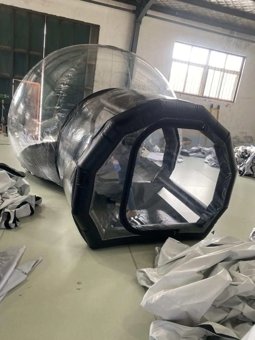 Inflatable Commercial Grade PVC Clear Eco Dome Camping Bubble Tent New (Size: 10ft.(D) x 7ft.(H))