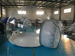 Inflatable Commercial Grade PVC Clear Eco Dome Camping Bubble Tent (Size: 16ft.(D) x 9ft.(H))