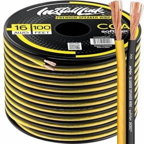Install Link 16 AWG Gauge Speaker Wire Cable Stereo, Car or Home Theater, CCA (100 Feet)
