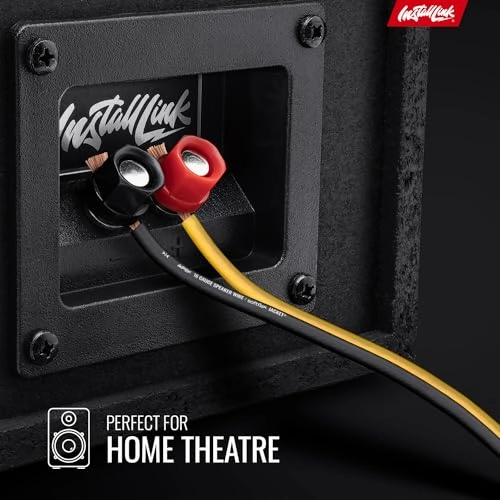 Install Link 16 AWG Gauge Speaker Wire Cable Stereo, Car or Home Theater, CCA (100 Feet)