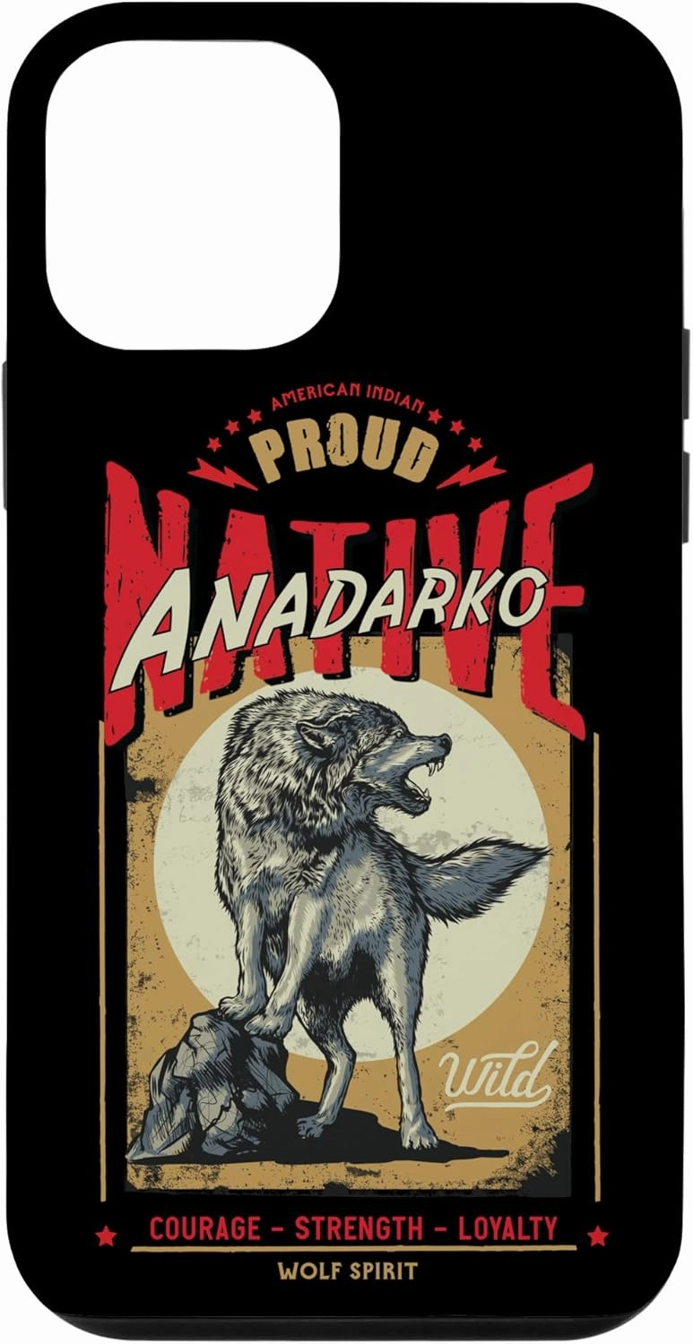 iPhone 12 mini Anadarko Native American Indian Born Wolf Spirit Retro Case