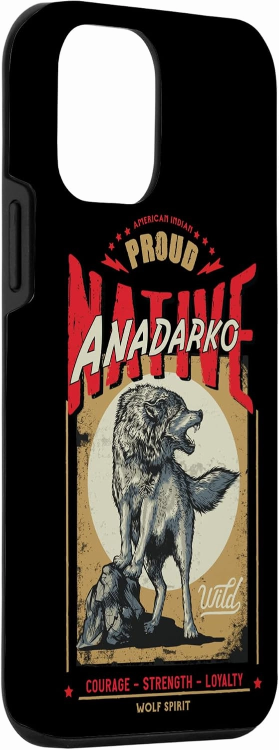 iPhone 12 mini Anadarko Native American Indian Born Wolf Spirit Retro Case