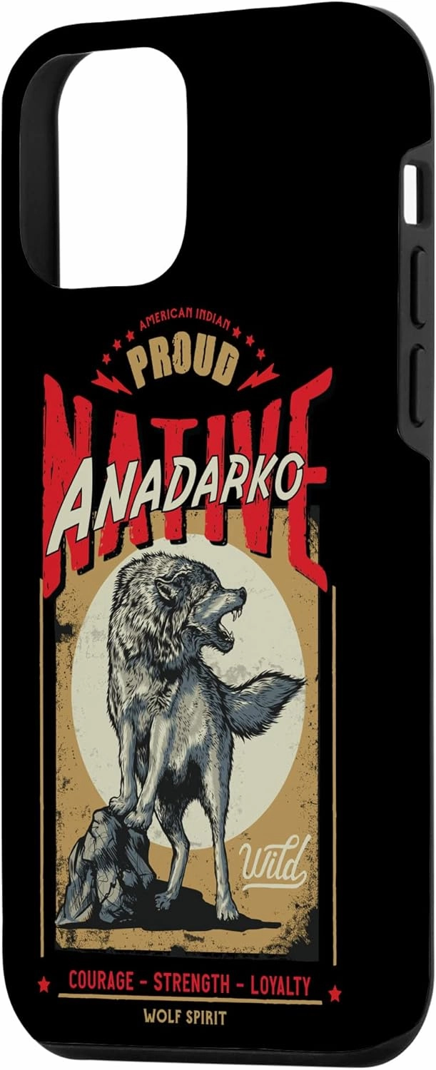 iPhone 12 mini Anadarko Native American Indian Born Wolf Spirit Retro Case