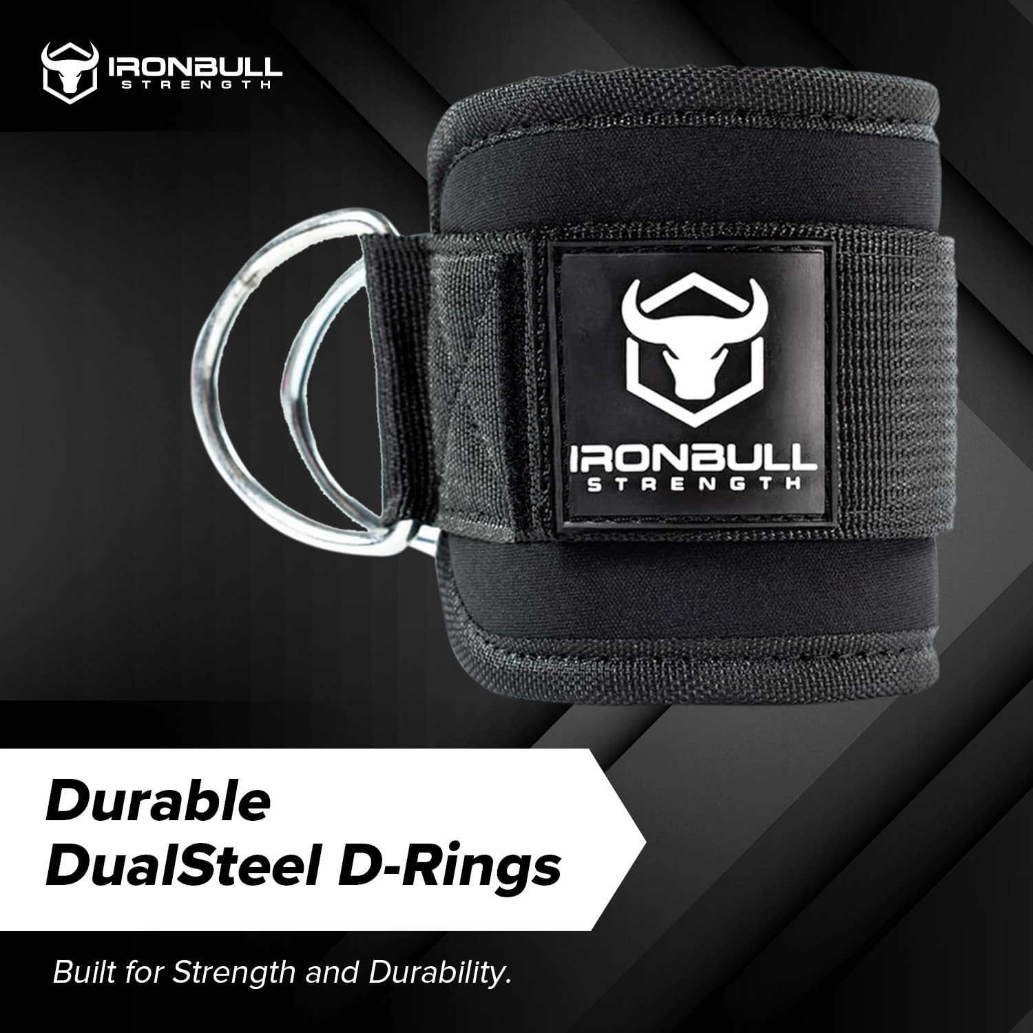 Iron Bull Strength Women's Ankle Strap for Cable Machines & Resistance Bands: Gym & Home Workout Cuff Attachment for Leg Extensions, Kickbacks, Hip Abductors - Booty Exercises