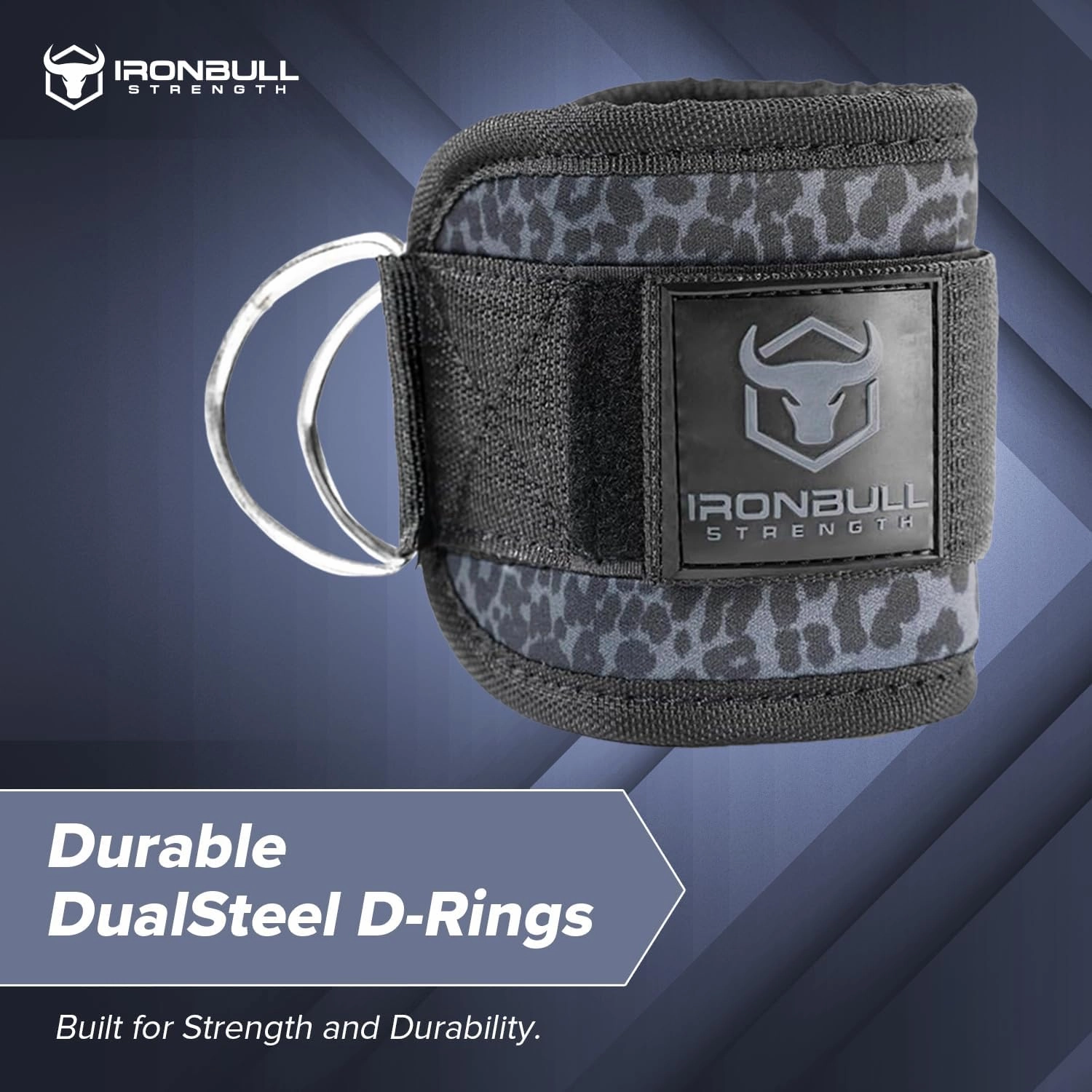 Iron Bull Strength Women's Ankle Strap for Cable Machines & Resistance Bands: Gym & Home Workout Cuff Attachment for Leg Extensions, Kickbacks, Hip Abductors - Booty Exercises