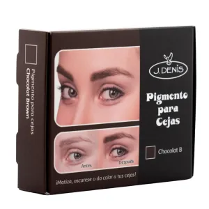 J Denis Eyebrow Pigment - Long-Lasting Chocolate Tint for Natural, Defined Brows - Professional Quality Eyebrow Color
