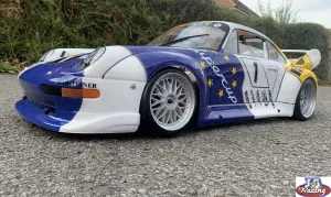 J&A Racing International Rc Cars 1/5th Scale rc Body Shell Gt2 Body Shell 465mm Wheelbase Race Spec (Porsche GT2 Model)