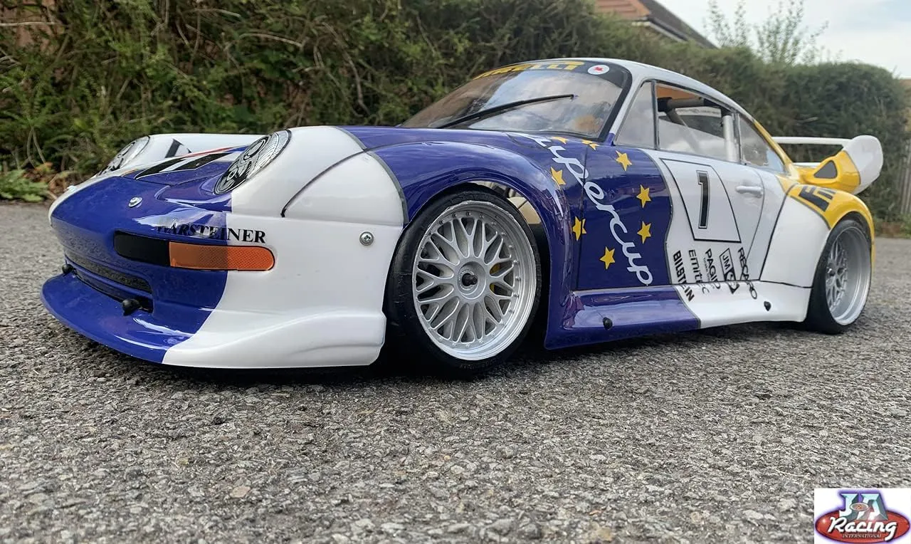 J&A Racing International Rc Cars 1/5th Scale rc Body Shell Gt2 Body Shell 465mm Wheelbase Race Spec (Porsche GT2 Model)