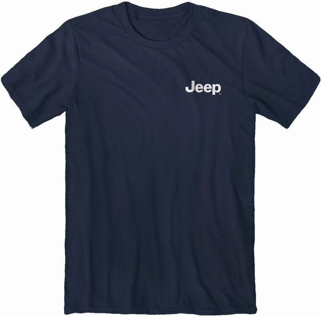 Jeep Big USA Short Sleeve T-Shirt, Blue | Wrangler, American Flag Design | 100% Combed Ringspun Cotton