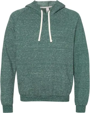 Jerzees Adult Snow Heather Raglan Hooded Sweatshirt M Frst Grn SNW HTH