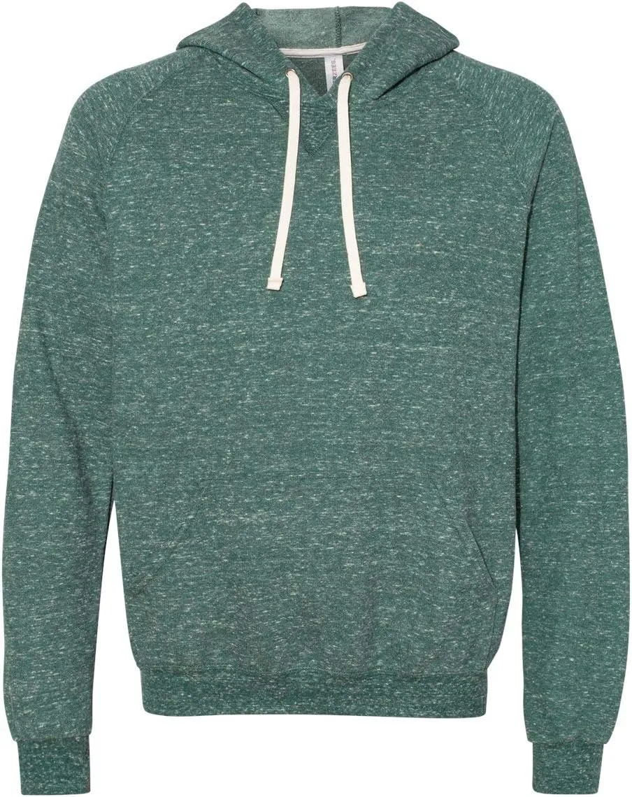 Jerzees Adult Snow Heather Raglan Hooded Sweatshirt M Frst Grn SNW HTH