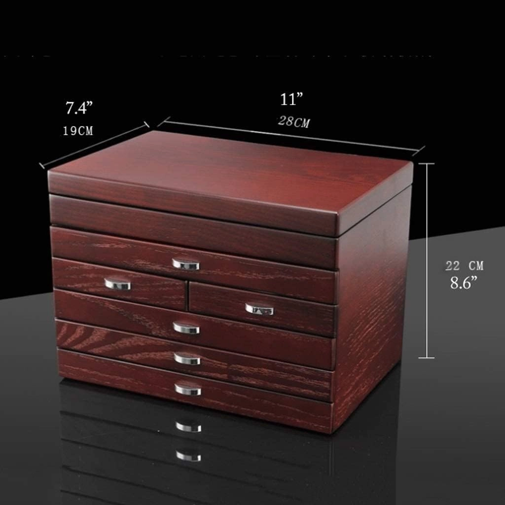 Jewelry Case Jewelry Boxes Wood Jewelry Box 6 Layer Jewelry Case With Mirrored Watch Organizer Huge Jewelry Organizer Box Jewelry Organizer
