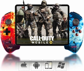 Joso Game Controller for iPad & Tablet, Bluetooth Mobile Gaming Controller Compatible with iPad Pro (11")/Air/Mini, iPhone, Android, Cloud Gaming - Ergonomic Design for Playing COD Mobile & More