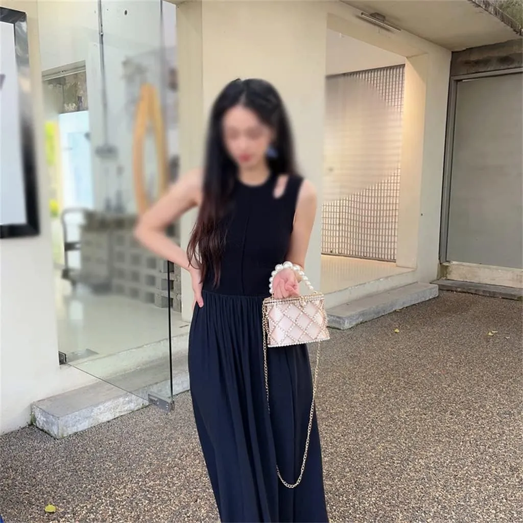 JSEIAJB French Rhinestone Bird Cage Bag Ling Lattice Inset Banquet Bag Bling Flash Drill Hand Shoulder Bag