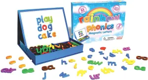 Junior Learning Rainbow Phonics - Magnetic Letters, Multi, Model:JL194,White,1.8 H x 10.2 L x 8 W