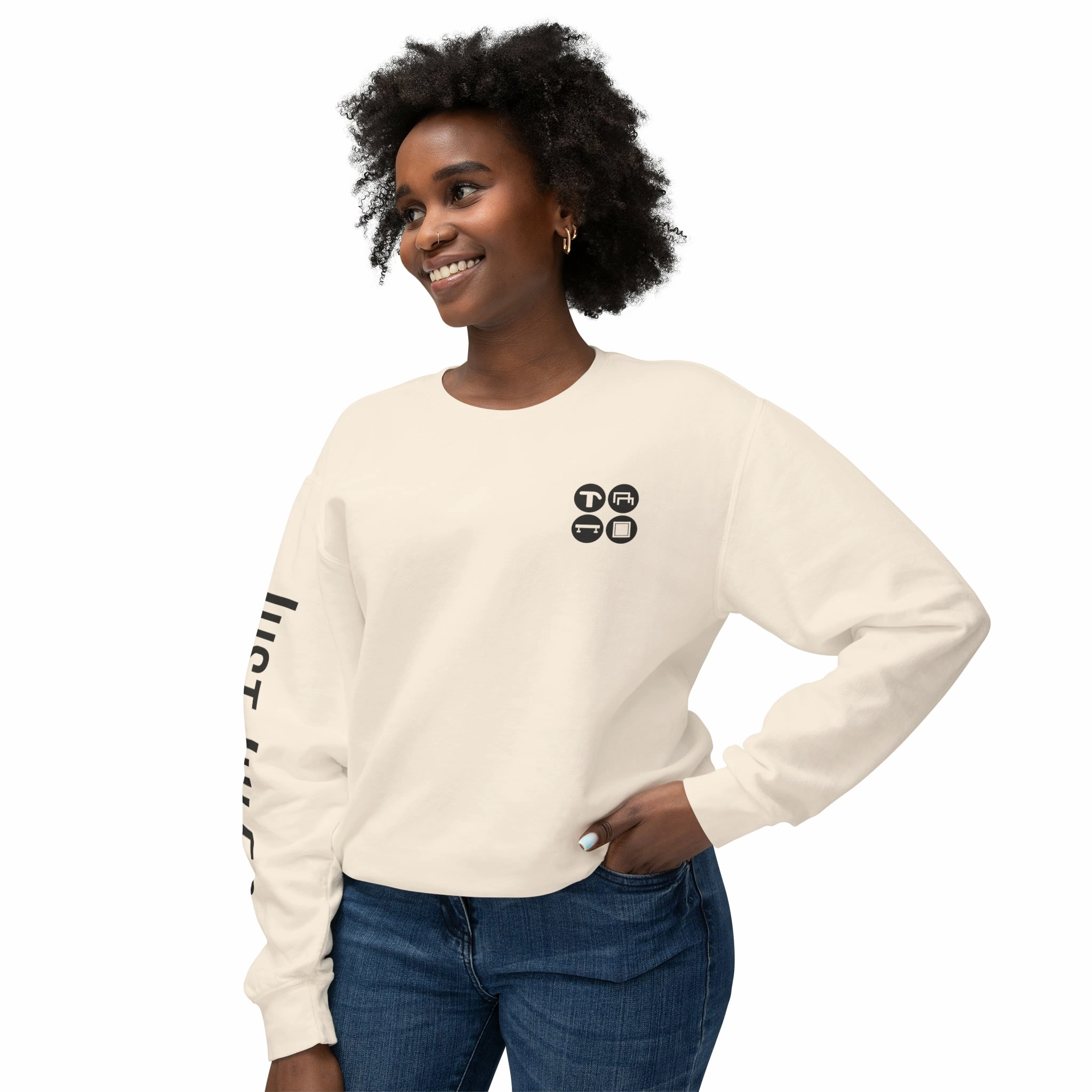 JUSTJULES - Event Icons Lightweight Crewneck Sweatshirt