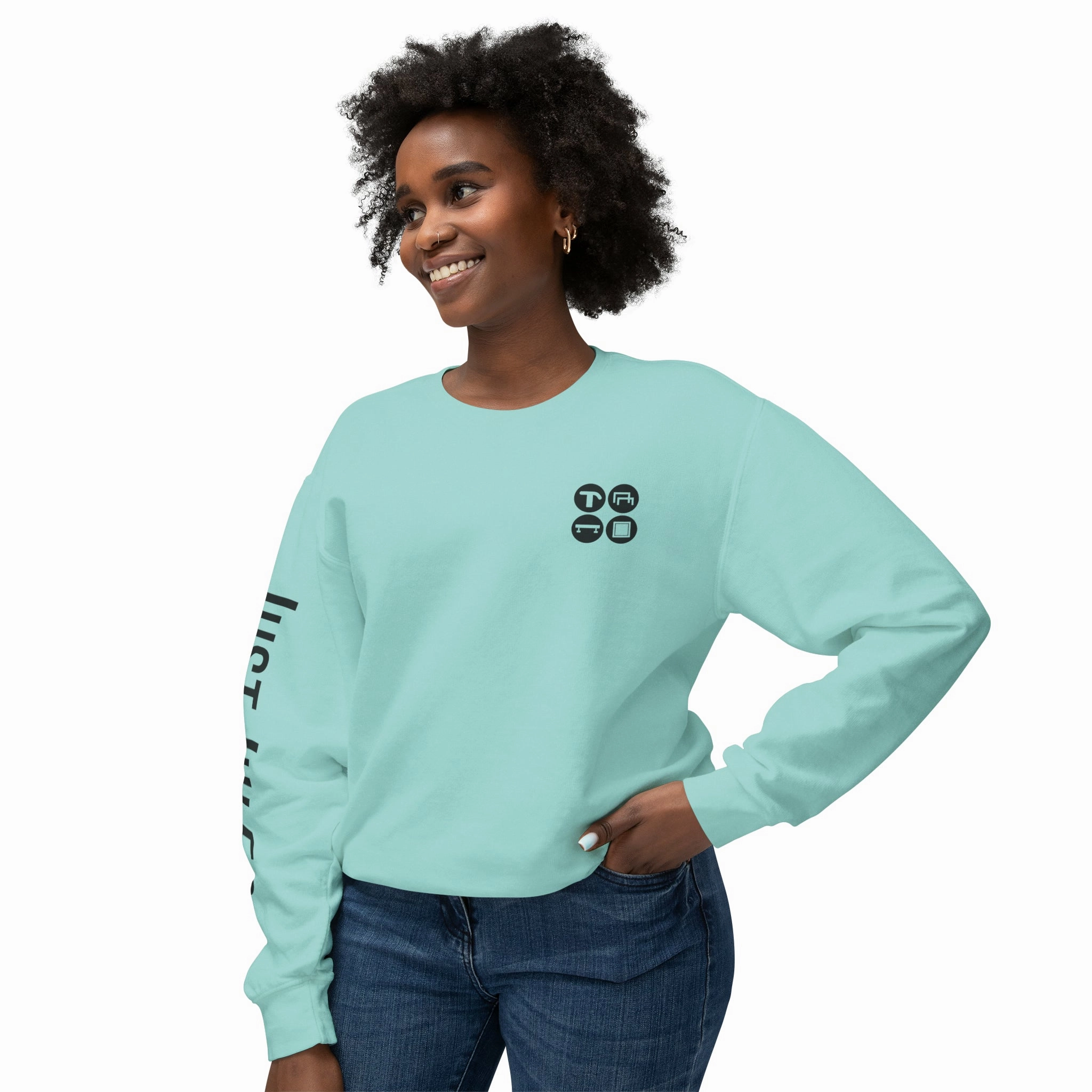 JUSTJULES - Event Icons Lightweight Crewneck Sweatshirt