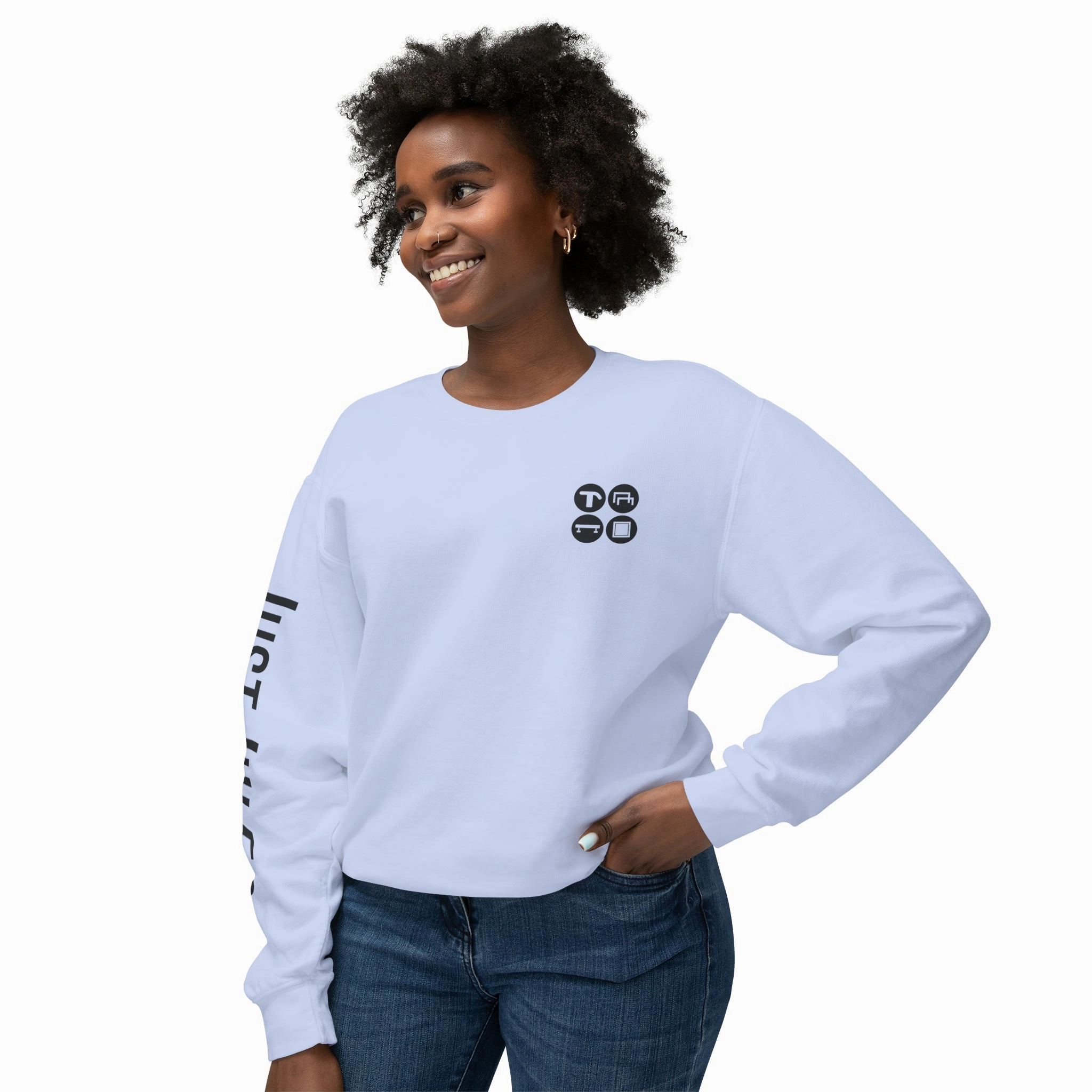 JUSTJULES - Event Icons Lightweight Crewneck Sweatshirt