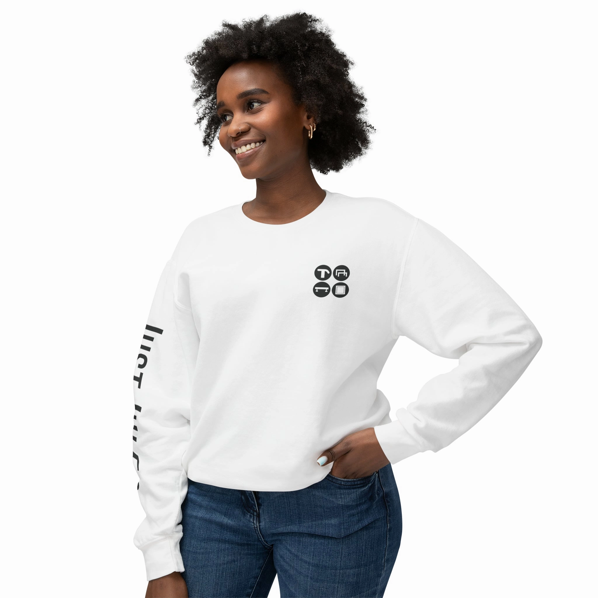 JUSTJULES - Event Icons Lightweight Crewneck Sweatshirt