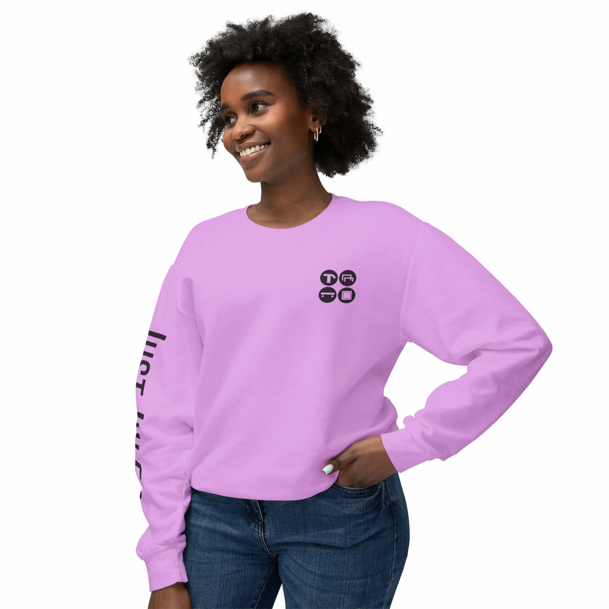 JUSTJULES - Event Icons Lightweight Crewneck Sweatshirt
