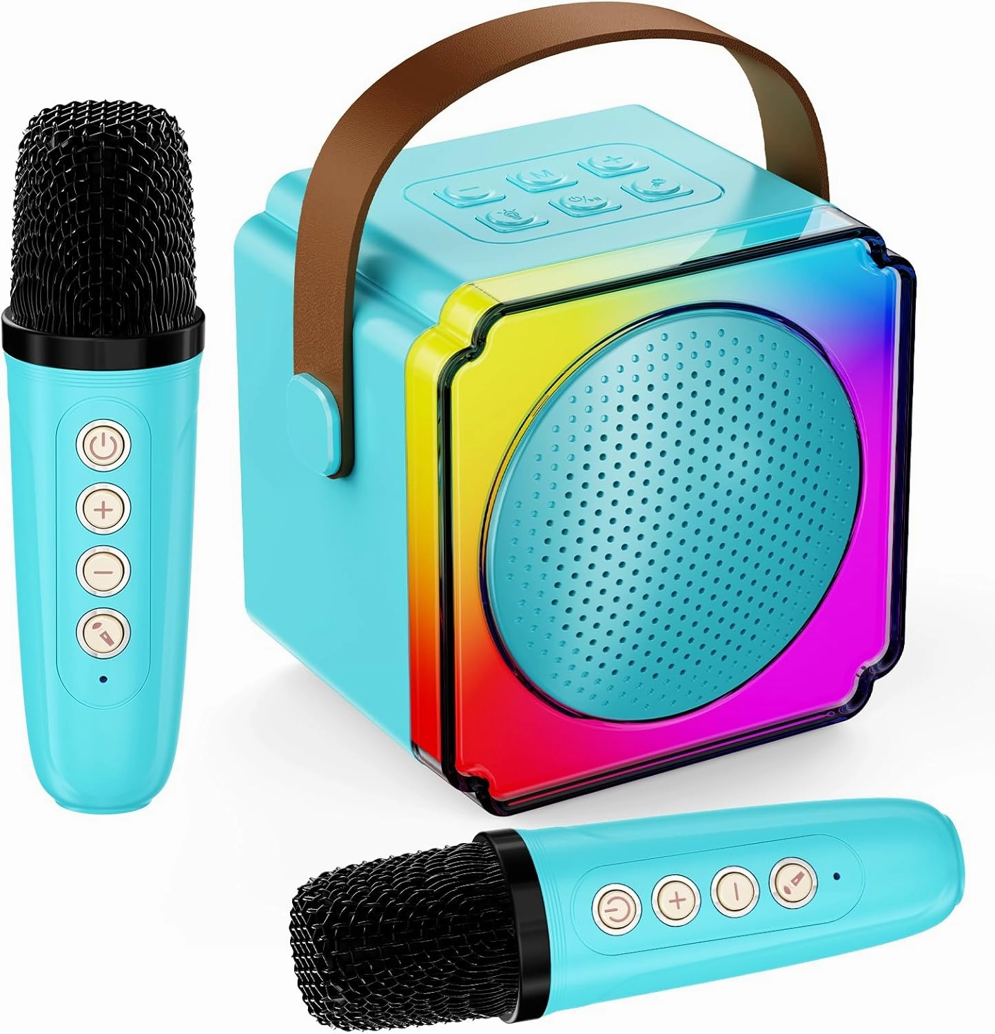 Karaoke Machine, Portable Bluetooth Speaker with Wireless Microphones for Kids Adult, Birthday Family Party Gifts Toys for Toddler Girls Boys 3 4 5 6 7 8 9 10 11 12  Year Old